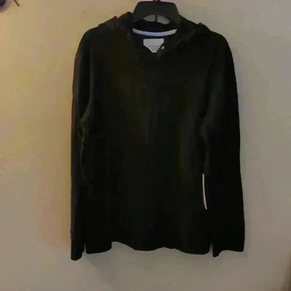 Paper denim & cloth long sleeve shirt with hood, medium black - Picture 2 of 7